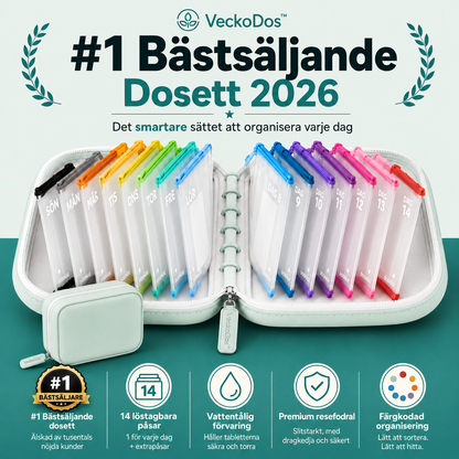 VeckoDos™ – smidig dosett med löstagbara påsar