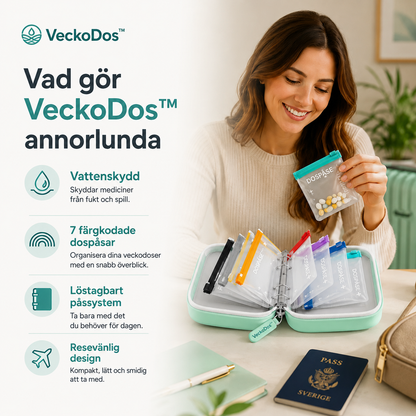 VeckoDos™ – smidig dosett med löstagbara påsar